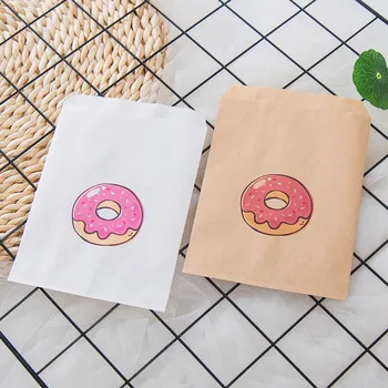 

Set of 25 Donut Theme Birthday Party Decorations - Candy Favor Bags for Cookies,Popcorn,Buffet Favor Gift Bag