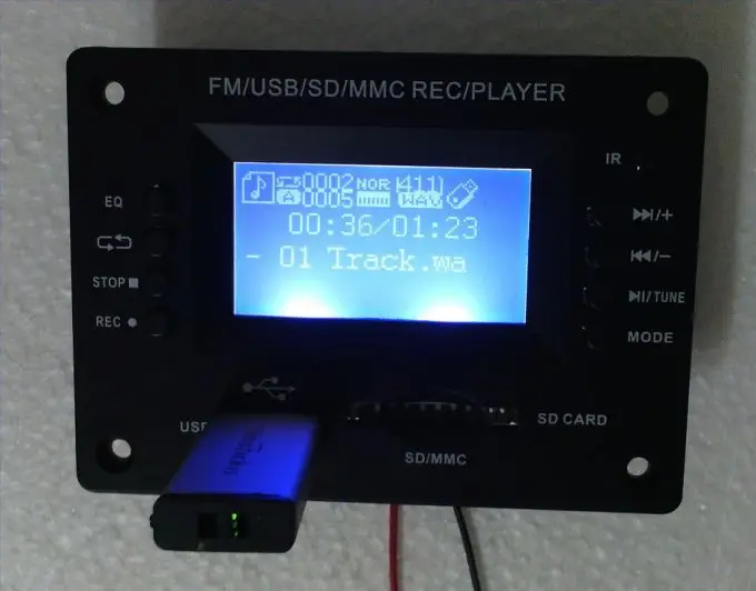 С Bluetooth mp3 дисплеем декодер плата USB MMC REC FM DC12V u диск SD карта плеер плата|board usb|board