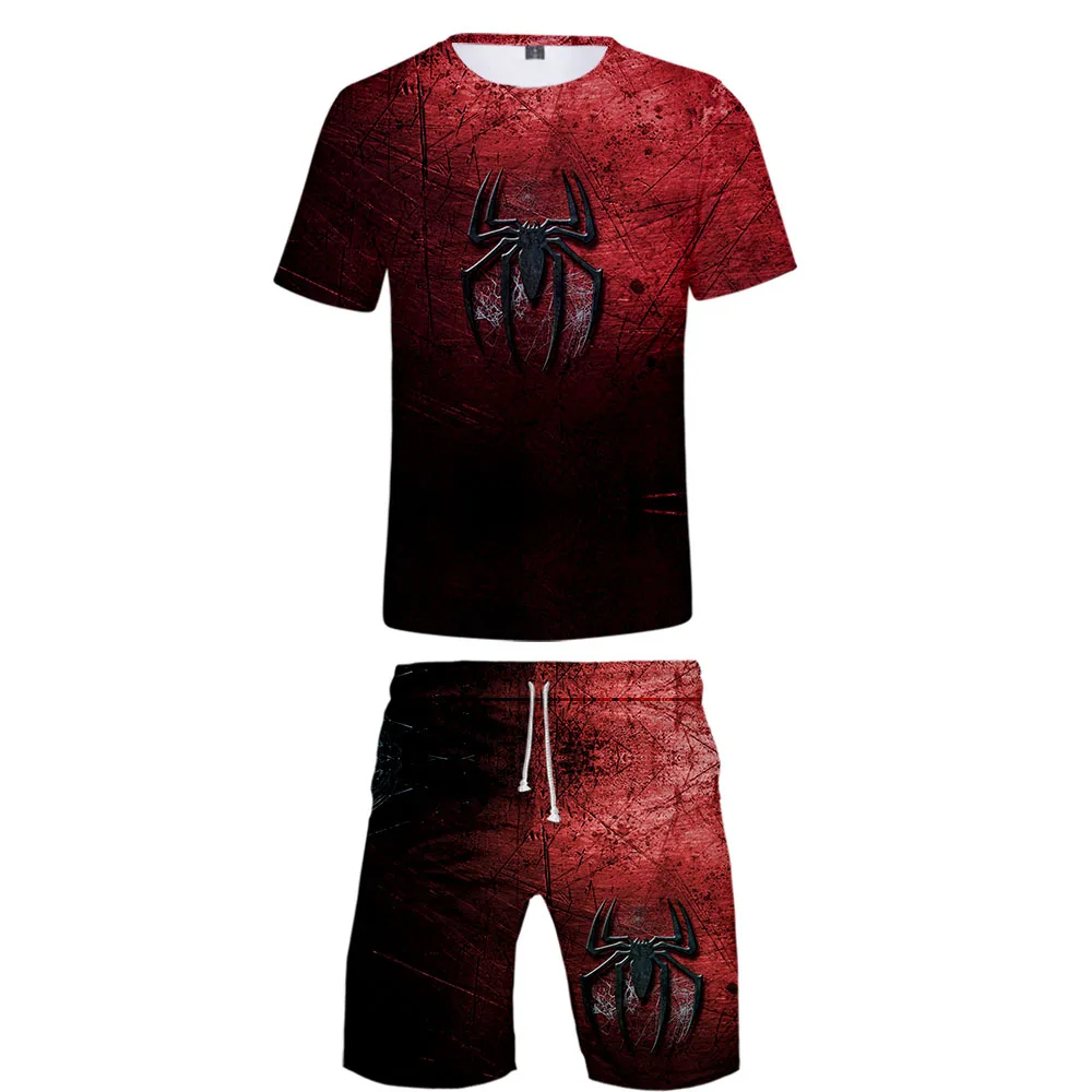 Spider man far from home tshirt Harajuku 3D T-shirts teenager two piece set Short Sleeve Kpop Print Tops Tees Street style