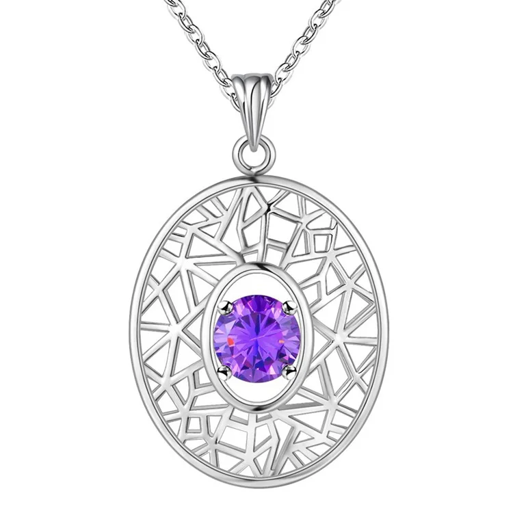 Женское серебряное ожерелье с подвеской 3 цвета WN1951|f pendant|jewelry necklace pendantsjewelry pendant |