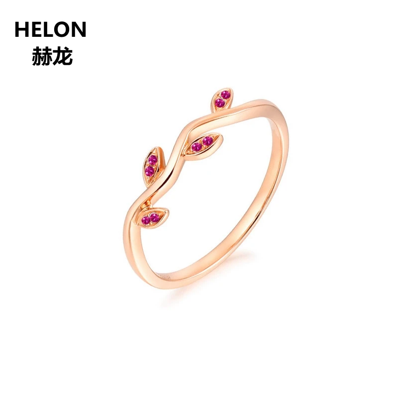 Women Natural Ruby Engagement Wedding Ring Solid 14k Rose Gold Anniversary Band Fine Jewelry Leaves Classic цена Women Natural Ruby Engagement Wedding Ring Solid 14k Rose Gold Anniversary Band Fine Jewelry Leaves Classic цены онлайн