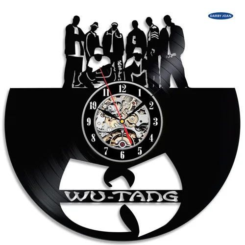 Wu Tang Decoratieve виниловые настенные часы подарок saat, duvar saati saat reloj большие настенные часы duvar saati horloge mura - Цвет: 2