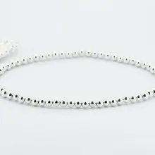 Твердый браслет из стерлингового серебра 7 дюймов