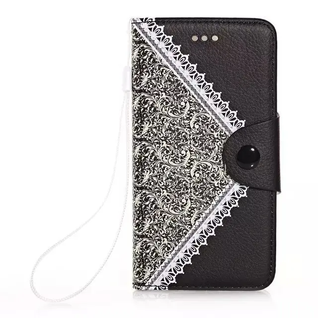 6 Colours Originality Design Phone cases For iPhone 6 6s 4.7inch Flowers Leather Case Magnetic Flip Stand  Cover  With Card