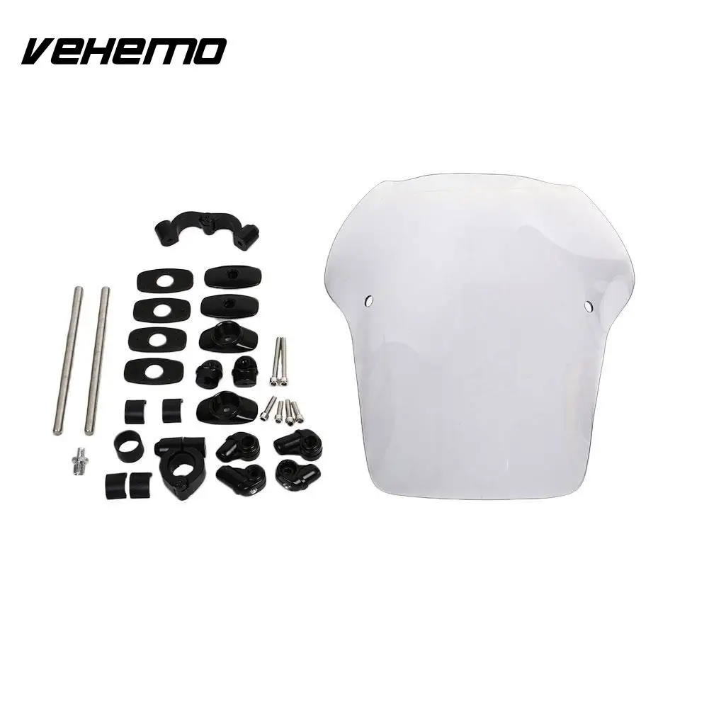 

Vehemo 17" Universal Smoke Motorcycle Motorbike Acrylic PMMA Windshield Wind Screen