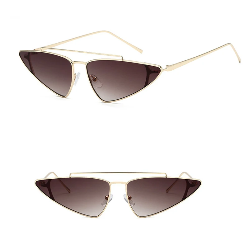 Мода Винтаж треугольные солнцезащитные очки «кошачий глаз» для Для женщин маленькие дизайнерские темные очки в стиле ретро, "кошачий глаз", женские солнцезащитные очки, очки UV400