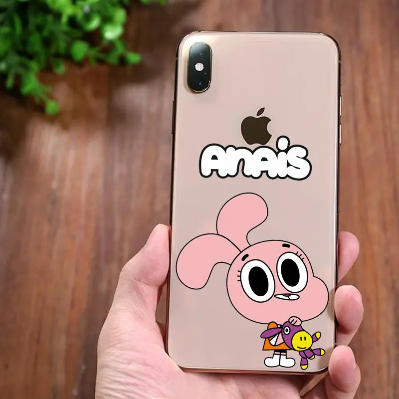 Аниме ТВ удивительный мир Gumball Мягкий ТПУ силиконовый чехол для телефона iPhone 11Pro MAX 5 5S 8 7Plus 6 6splus X XS мультяшный чехол - Цвет: TPU