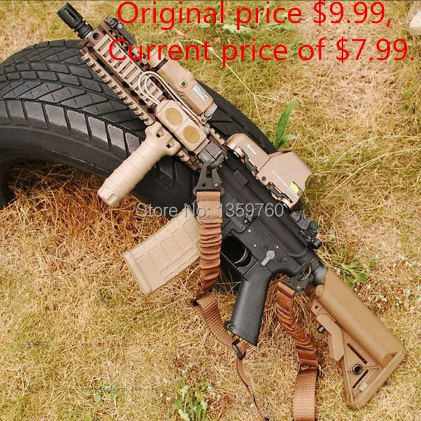 

EMERSIN Tactical 2 Point Adjustable Bungee Rifle Gun Sling Strap System Tactical 2 Point Gun Sling for Airsoft Hunting free Ship