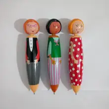 100 шт/партия милая маленькая девочка массивная шариковая ручка Забавный стиль 0,5 мм синие чернила подарок Канцтовары офисный школьный принадлежности