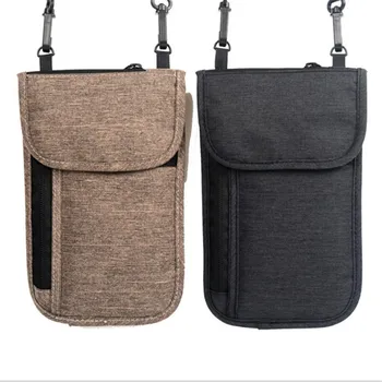 

Hot Minimalist Card Wallet Travel Neck Hanging Passport Cover Wallet Multifunctional Credit Card Package ID Holders Storage Case