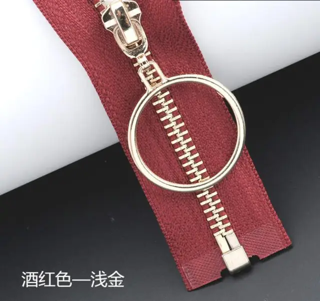1PCS length 85CM no.5 metal copper zipper a large ring slider