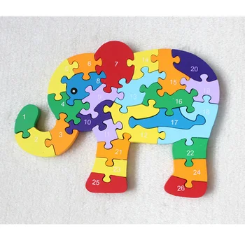 

24 Kinds ABC Animal 3D Puzzle Board Game For Children Best Gift High Quality Wooden Easy Game