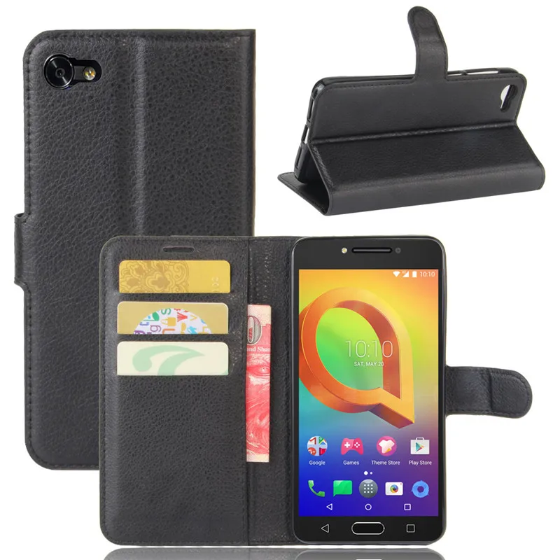 

For Alcatel A5 LED Case Wallet PU Leather Back Cover Phone Case For Alcatel A5 LED 5085D 5085Y Case Silicone Flip Bag Skin A5LED