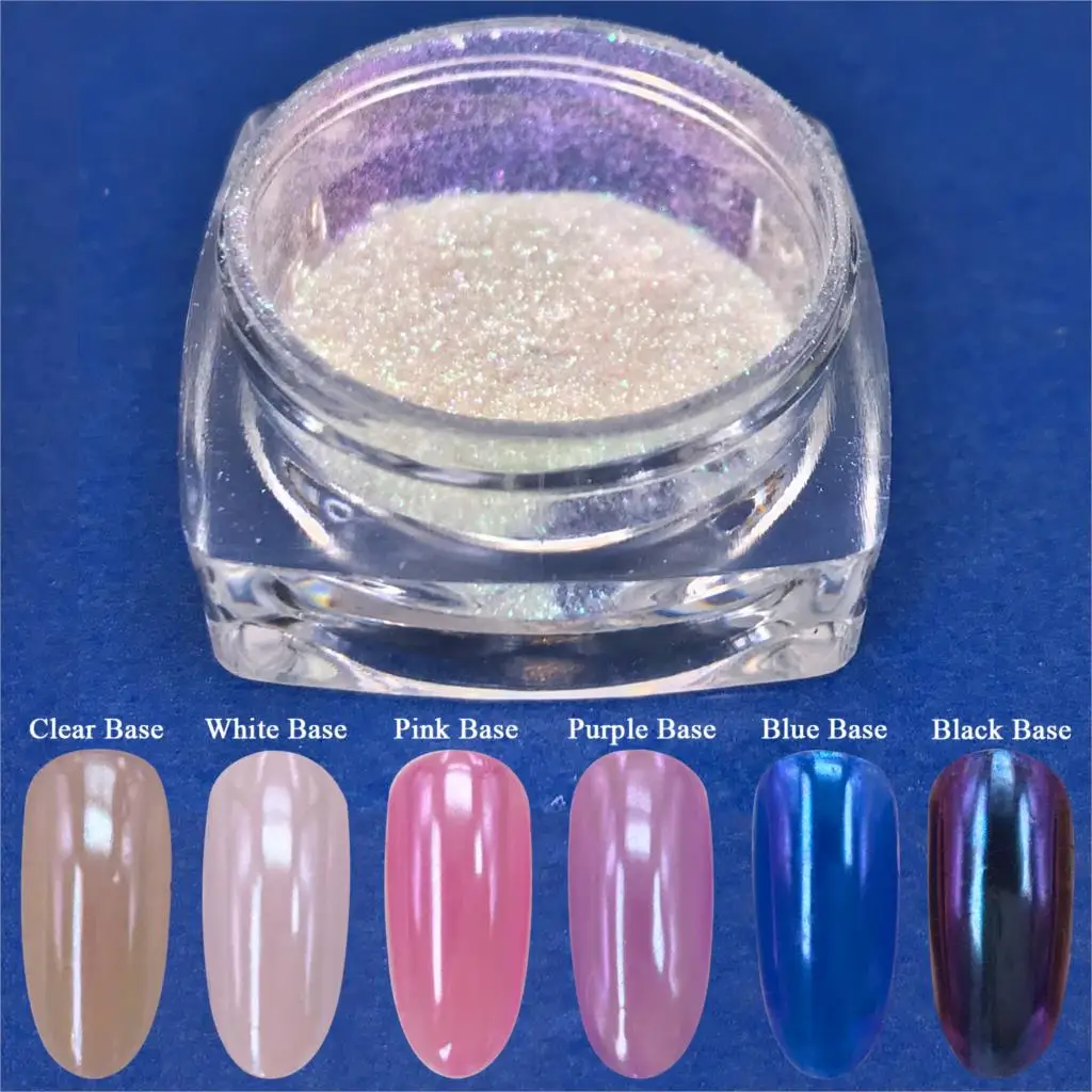 

Neon Mermaid Nail Glitter Powder 0.2g Unicorn Mirror Ultra-thin Chrome Pigment Powder Manicure Nail Art Decoration