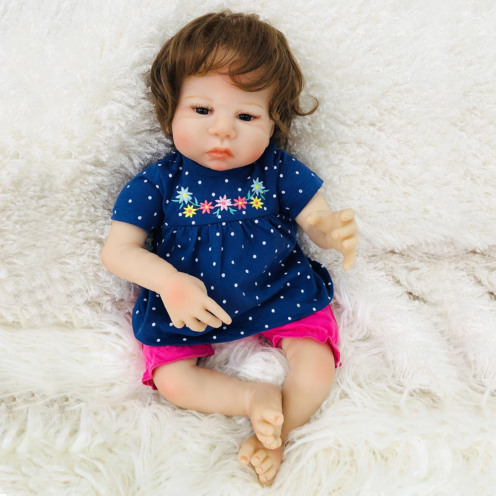 

45cm Super cute bebes reborn dolls silicone reborn baby realistic babies XMAS Gift for girls Latest unique toy LOL Bonecas modle
