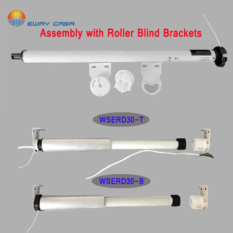 Штора электрическая шторы тени жалюзи плиссе шторы тени Трубчатый мотор для моторизованные жалюзи электронный переключатель предела тени EWAY CASA AC220V Dia. 25 мм SUPERQUIET 36 дБ Максимальная нагрузка 5 кг 30-T
