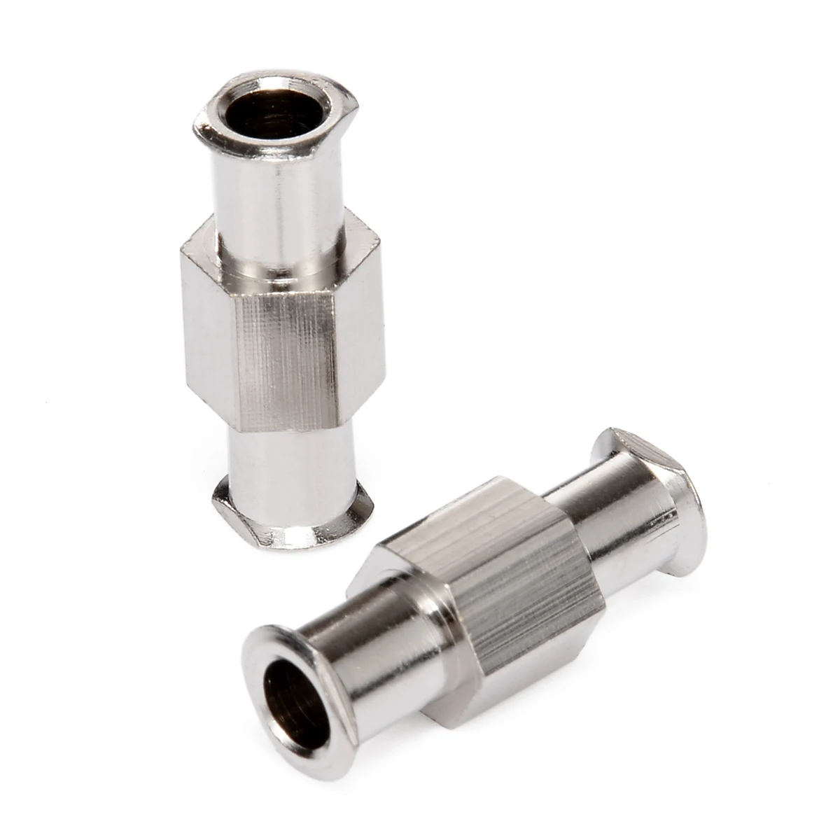 1Pcs 4mm Aperture Luer Lock Adapter Coupler Nickel Plated Brass L-9Z Female to Female Fittings Connector