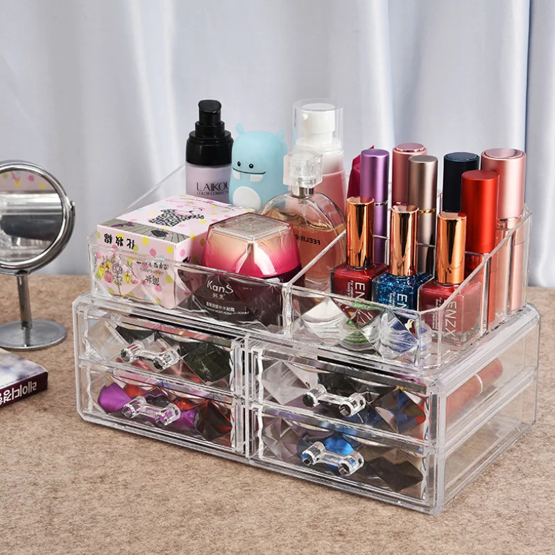 Acrylic Drawers Jewelry Storage Box Makeup Organizer Lipstick