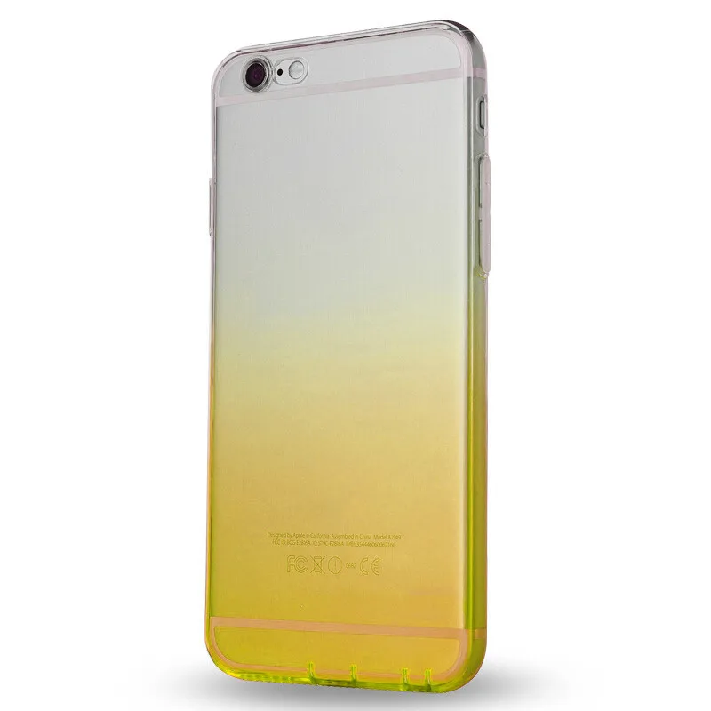 Градиент Цвет чехол для iPhone 7 8 плюс 5 5S SE 6 6s X 10 ультра тонкий мягкий силиконовый