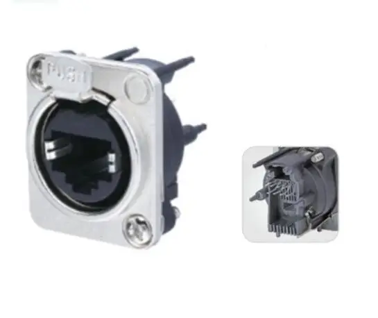 

10Pcs/Lot D-Type NE8FDP Ethercon RJ45 Feedthru D-Series Panel Mount Jack Chassis Panel Mount Connector