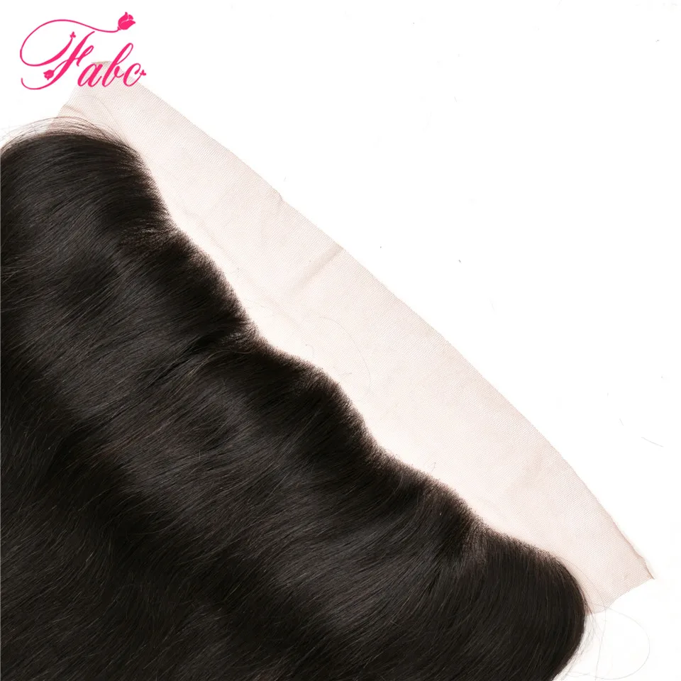 FABC бразильские кружева Фронтальная застежка прямые волосы 13x4 Бесплатный Часть уха до уха 130% плотность волос Remy 8-22 дюймов