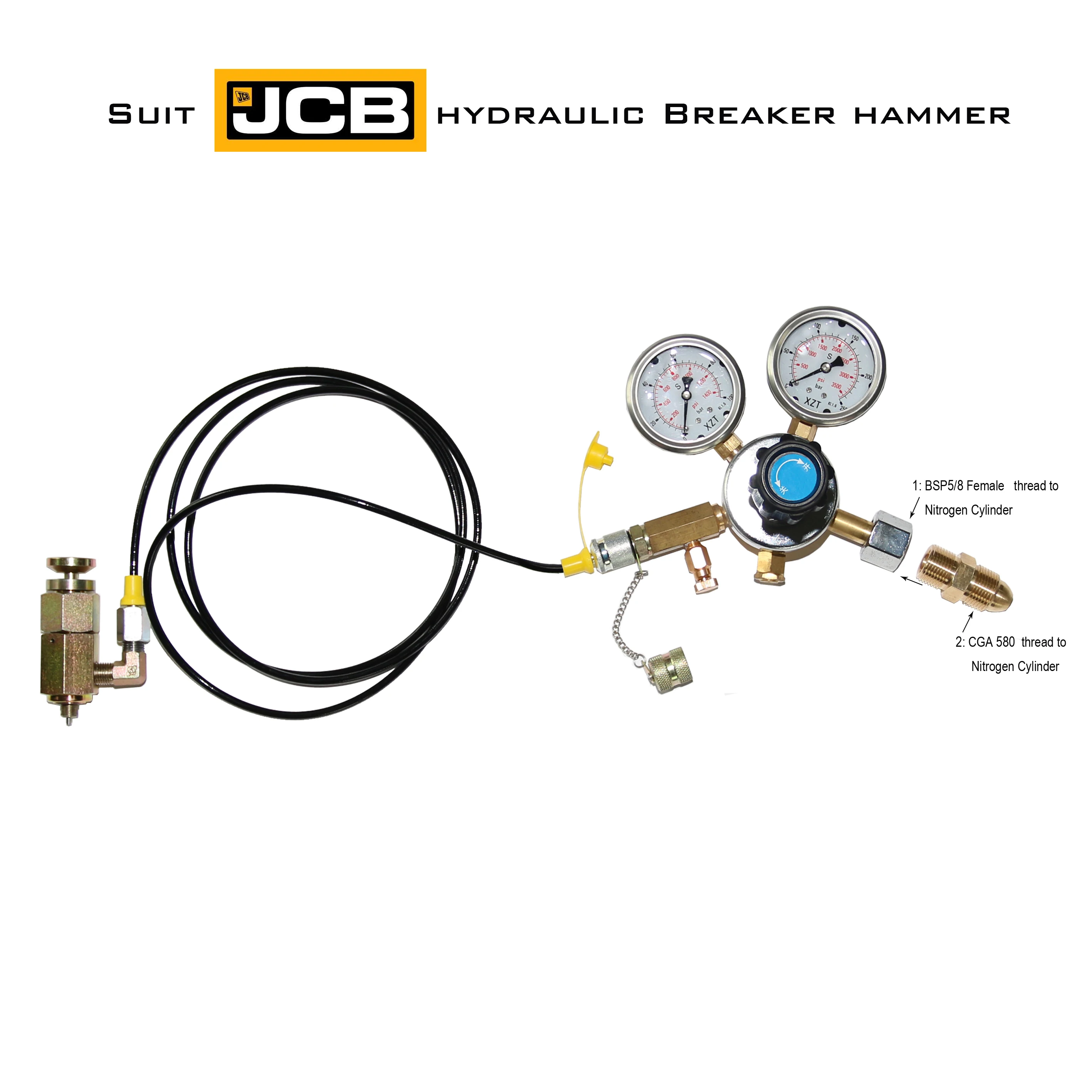 XZT азотный газовый зарядный комплект для бренда JCB гидромолот