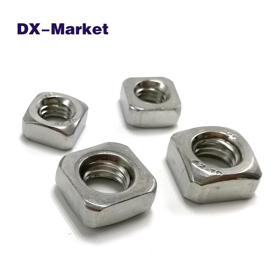 M3 M12 square nut , sus304 Stainless Steel square nuts , Metric Thread