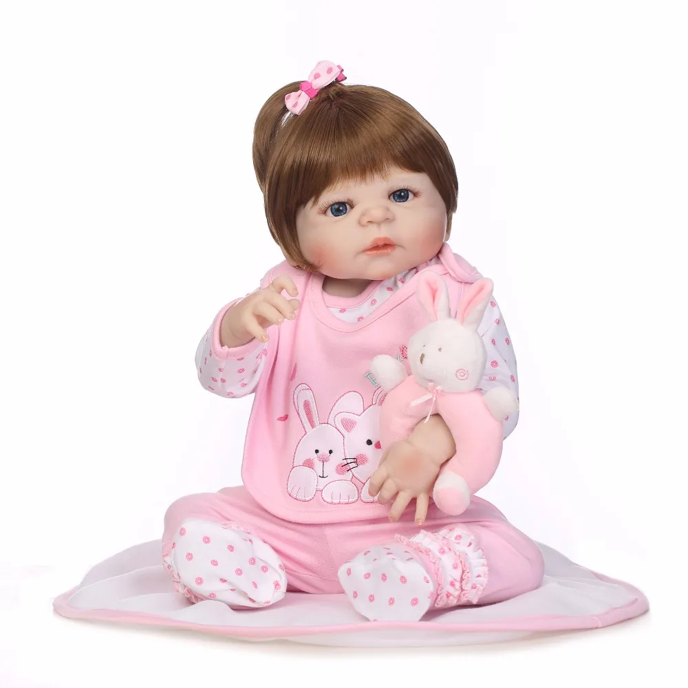 Силиконовая кукла Bebe Reborn для новорожденных 22 дюйма виниловая Реалистичная
