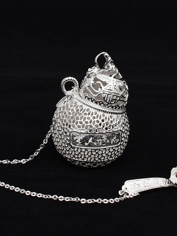 New S999 Silver Ball Tea Dip Net Filter with Hook Loose Tea Spice Ball with Rope Chain Home Kitchen - 1000008304268