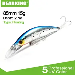 Bearking бренд M27 1 шт. 85 мм 15 г Жесткий Рыбалка приманки Crank Bait погружения 2,7 м для рыбалки на озерах и реках Воблер для карпфишинга приманки