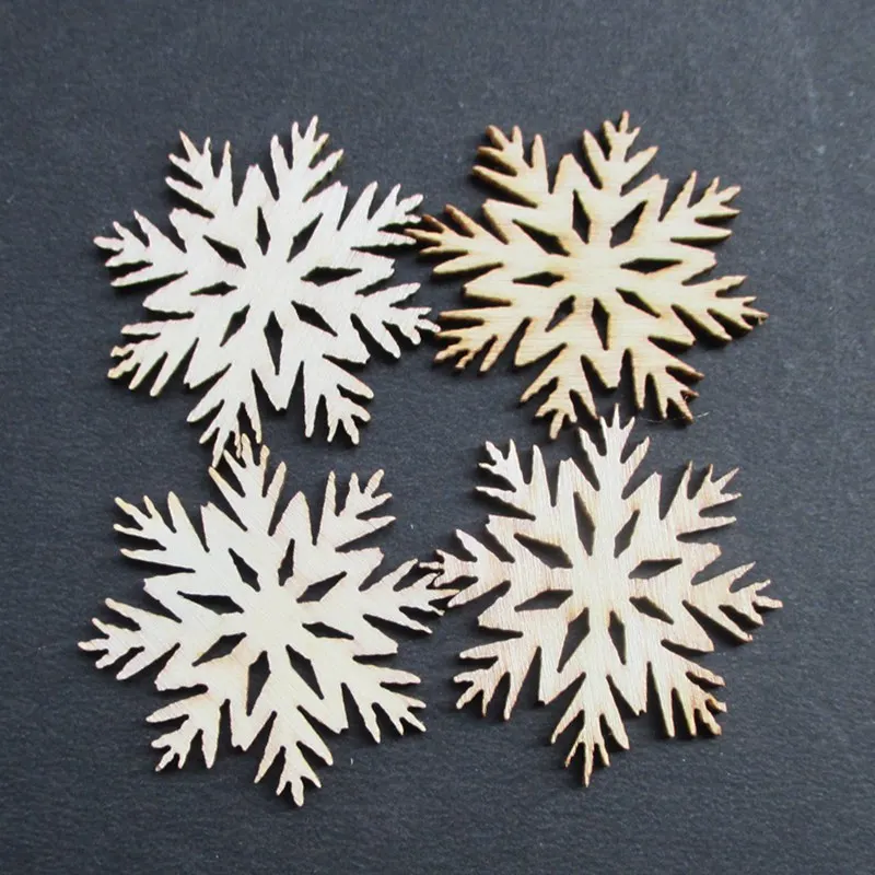 

32mm(100pcs/bag)brand new wood ecru snowflake Wooden crafts Fit Family wedding decoration and Scrapbooking DIY accessories A176