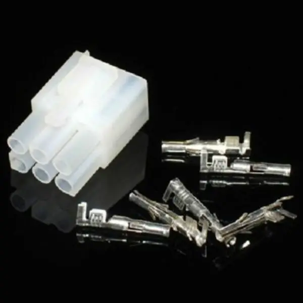 

5pcs 6p 6Pin U-shaped terminal tab cold inserts connectors Power Connector Cable Plug For YAESU-857D / FT-897D Docking connector