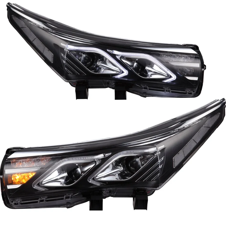 

VLAND manufacturer for Car head lamp for Corolla LED Headlight 2014 2015 2016 Head light with xenon HID projector lens and Day