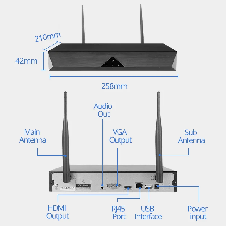 Беспроводная система безопасности Wetrans NVR Wifi 8CH H.265 1080P HD видео наблюдение 2MP комплект наружного видеонаблюдения IP аудио камера