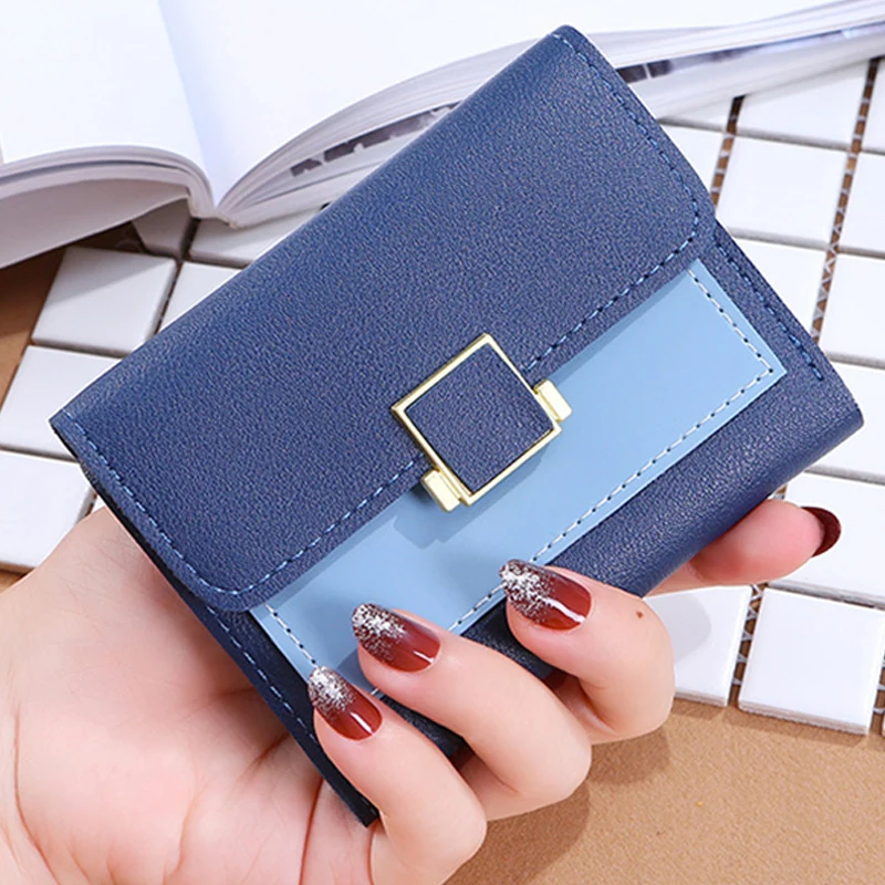 

Fashion Woman Small Wallet for Credit Card Mini Luxury Brand Hasp Lady Money bags Leather Short Women Wallet Pink Purse For Girl