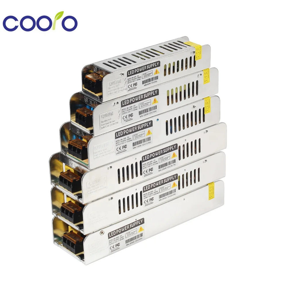 AC220V для DC12V светодиодный драйвер импульсный Питание 60 W 120 150 200 250 360 адаптер