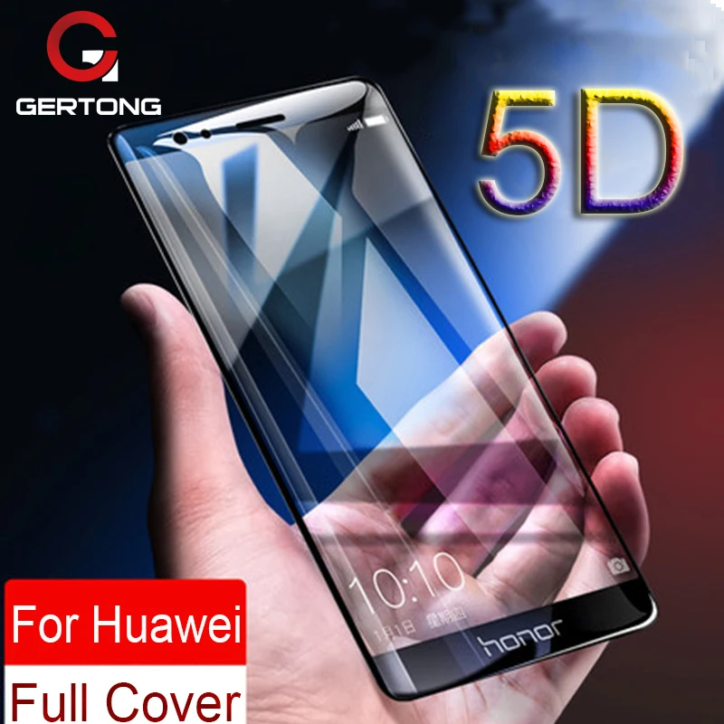 

GerTong 5D Full Cover Tempered Glass For Huawei Mate10 P8 P9 Lite 2017 P10 Lite Nova 2i Screen Protector For Honor 9 V9 9i 8 Pro