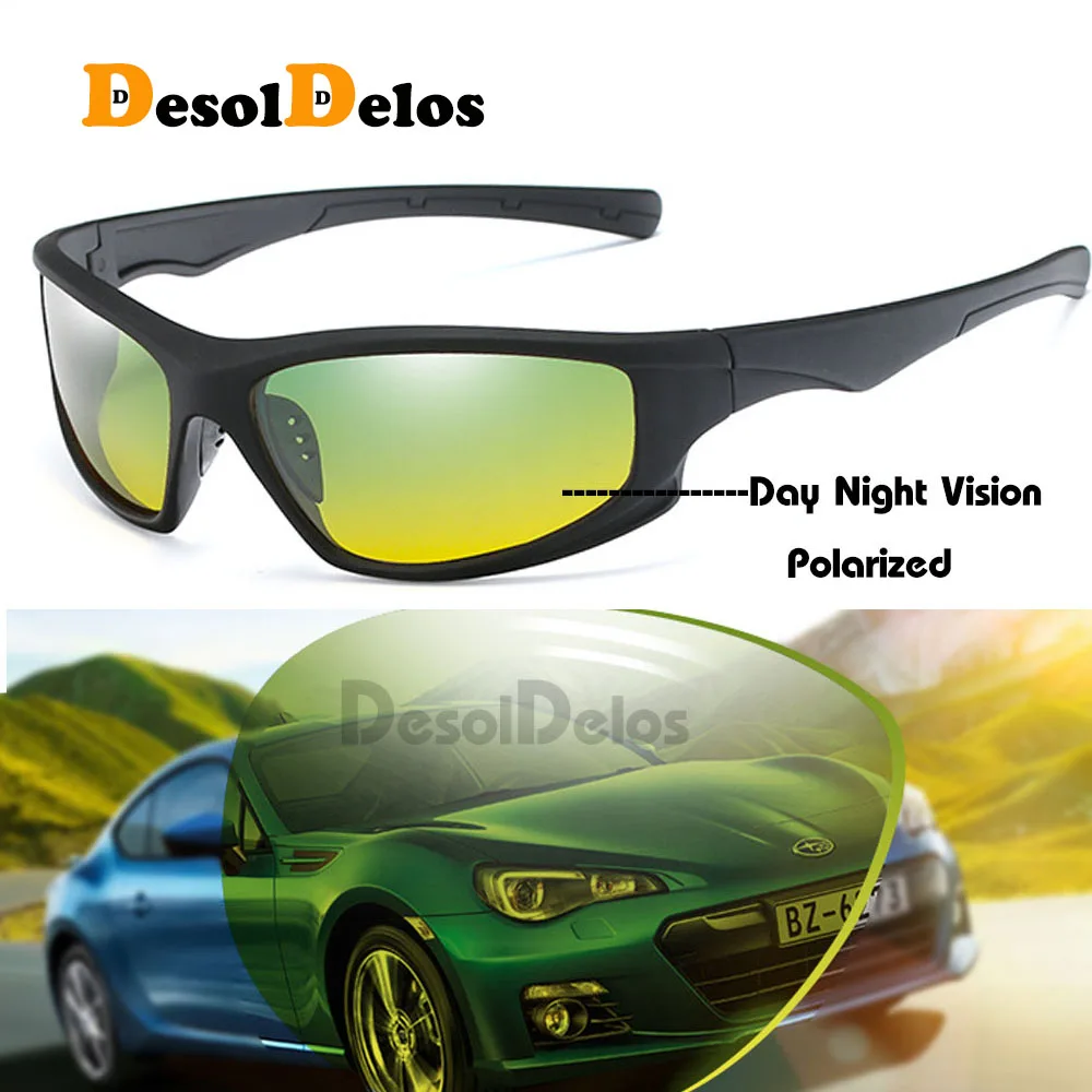 Polarized Glasses Multifunction Men Polarized Day Night Vision Sunglasses Reduce Glare Driving Sun Glass Goggles Eyewear 2019
