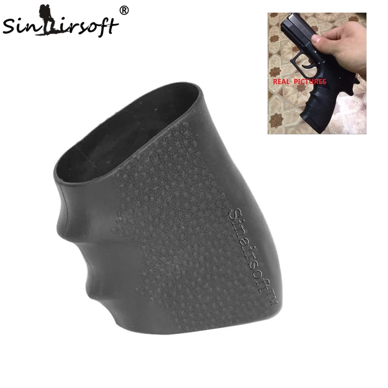 

SINAIRSOFT Hot! Tactical Pistol Rubber Grip Glove Cover Sleeve Anti Slip for Most of Glock Handguns Airsoft Hunting Accessories