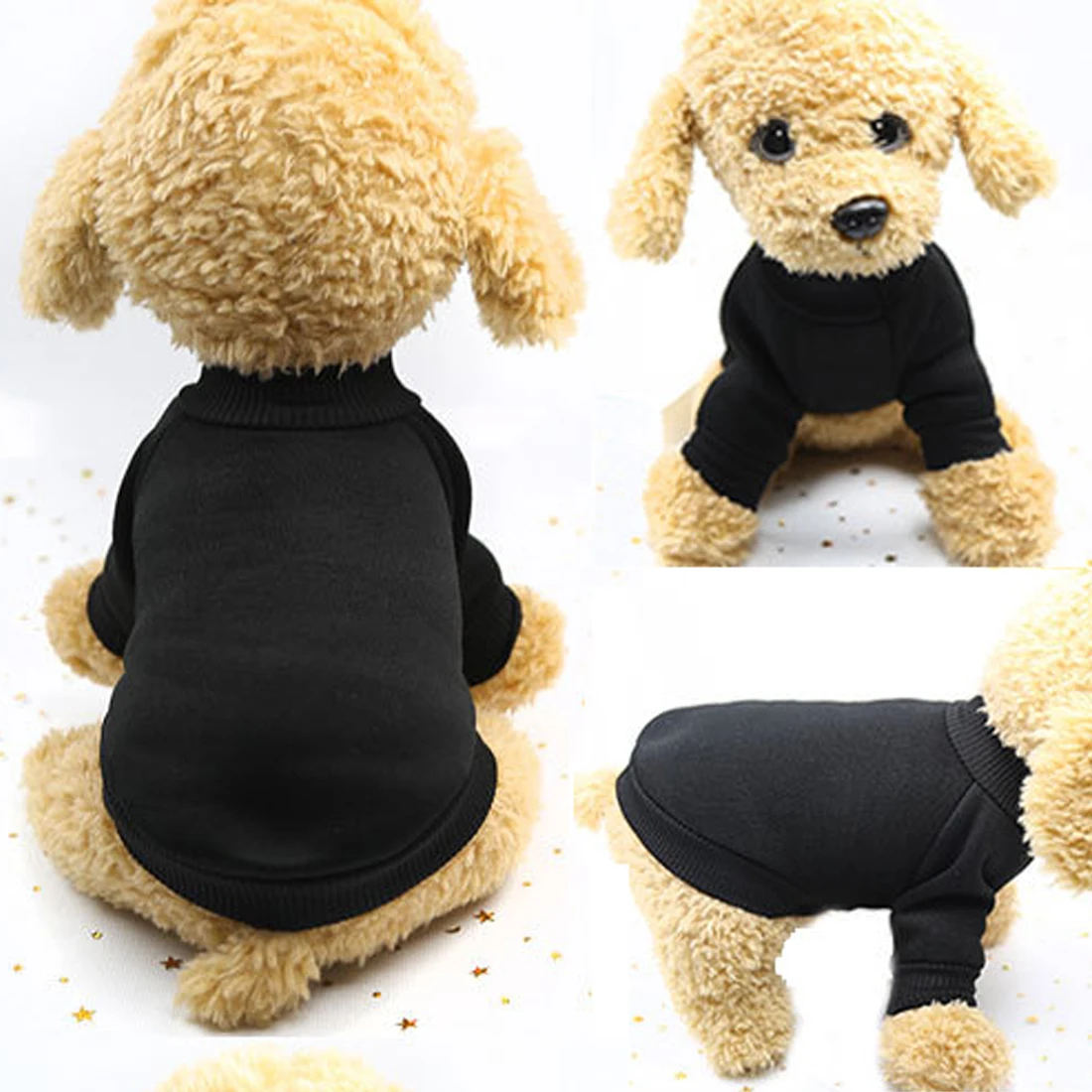 Мягкий свитер для Собаки Одежда для собаки летняя одежда для чихуахуа однотонная классическая одежда для собак Одежда для маленьких собак