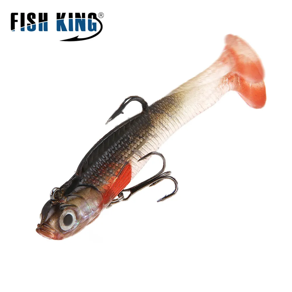 FISH KING 1PC 8/10CM 9g/21.5g Soft Bait Jig Fishing Lure With Lead Head Fish Swimbait Treble Hook Fishhook Fishing Tackle FISH KING 1PC 8/10CM 9g/21.5g Soft Bait Jig Fishing Lure With Lead Head Fish Swimbait Treble Hook Fishhook Fishing Tackle