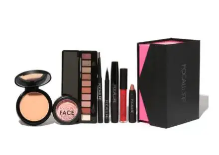 

Focallure 8 pcs/set Makeup set including Lipstick, eyeliner,Mascara, Eyeshadow, Eyebrow Powder, Blush, Highlighter Cosmetics