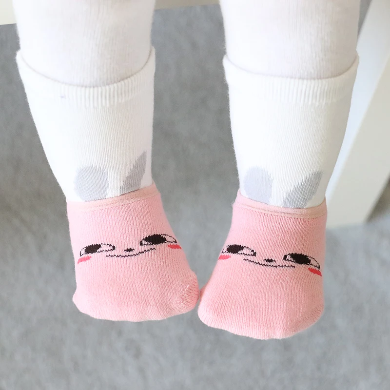 Baby Toddler Socks Non-slip Socks Fur Bunny Printed Boot Cuffs Socks Comfort 