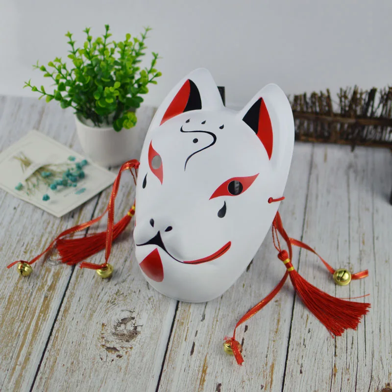 Хэллоуин DIY маска японский частный пользовательский ветер лиса маска окрашенная кошка Нацумэ книга друзей целлюлозы лисы полный косплей с маской для лица - Цвет: A4
