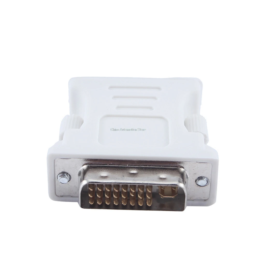 DVI-I 24+ 5 Male-HD 15 Pin VGA SVGA женский видеокарта монитор преобразователь напряжения с ЖК-дисплеем адаптер
