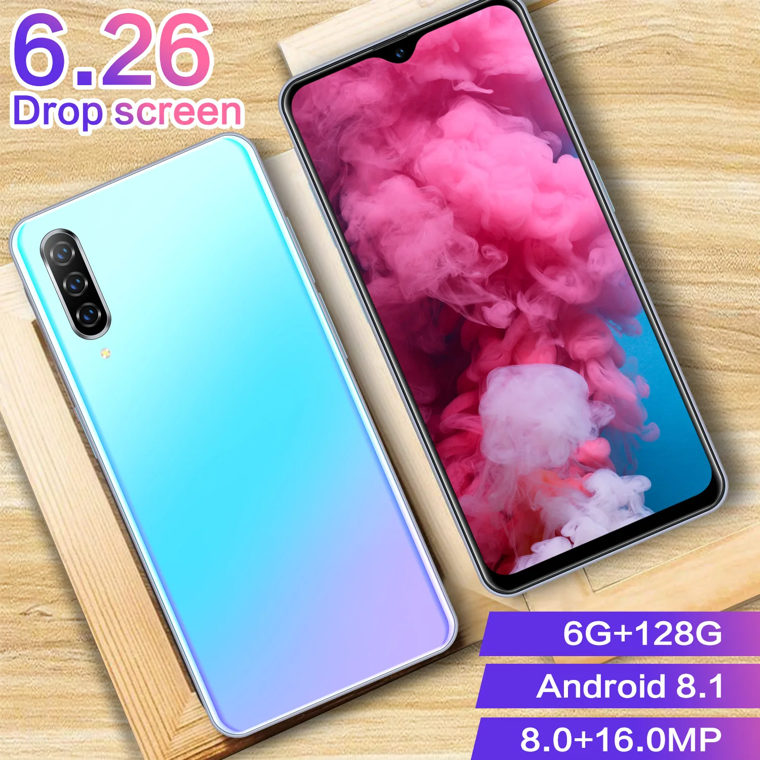 CHAOAI A50 Pro 6.26 Inch Water Drop Full Screen Global Version Smart Mobile Phone 6GB+128GB Android 8.1