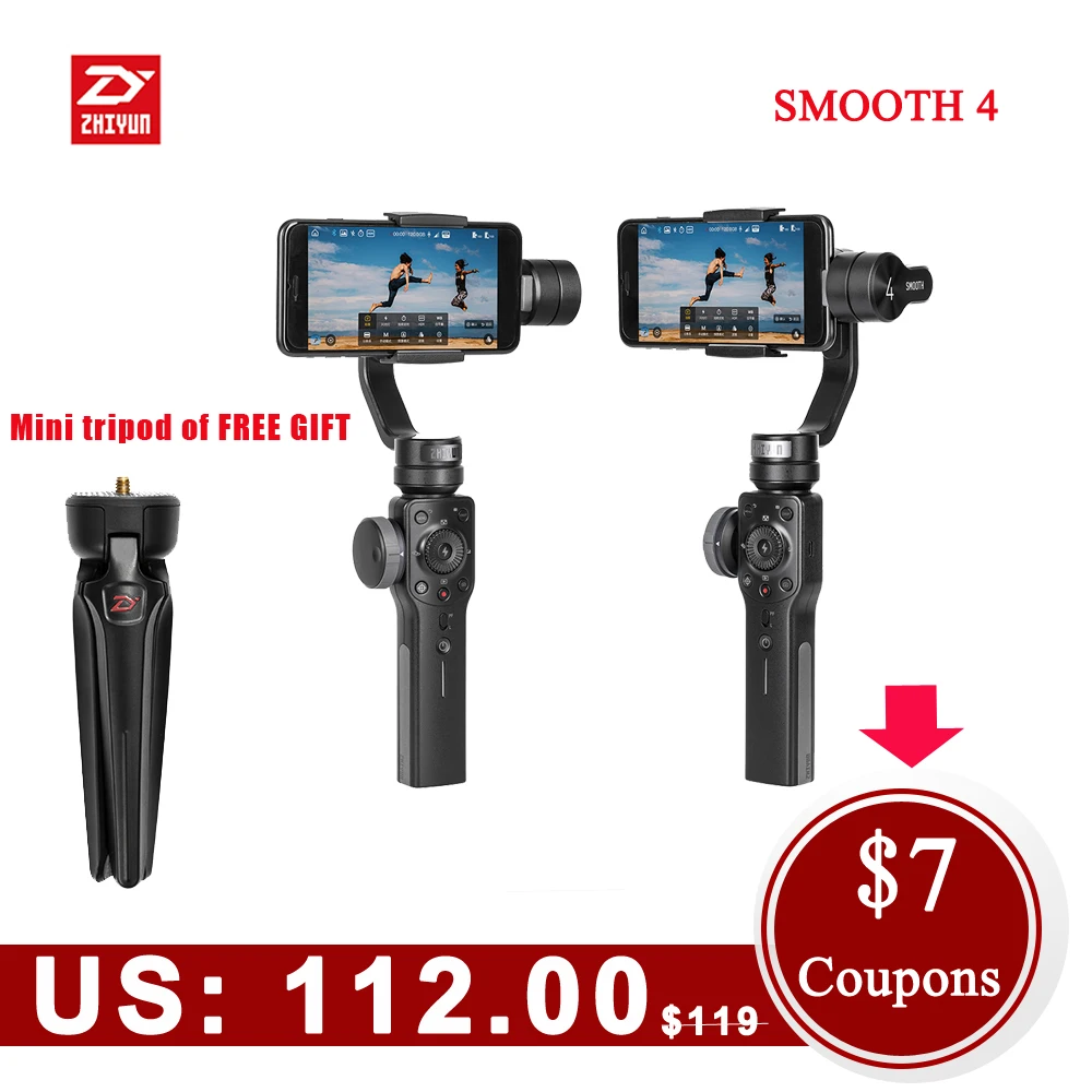 Two-Way Charging /& 12h Runtime Zhiyun Smooth 4 3 Axis Handheld Gimbal Stabilizer Timelapse Expert Object Tracking Black Focus Pull /& Zoom Capability Phonego Mode for Instant Scene Transition