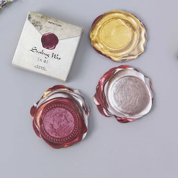 

45Pcs/box Retro Sealing Wax Seal Sticker Vintage Paper Decorative Sticker Label DIY Scrapbooking Diary