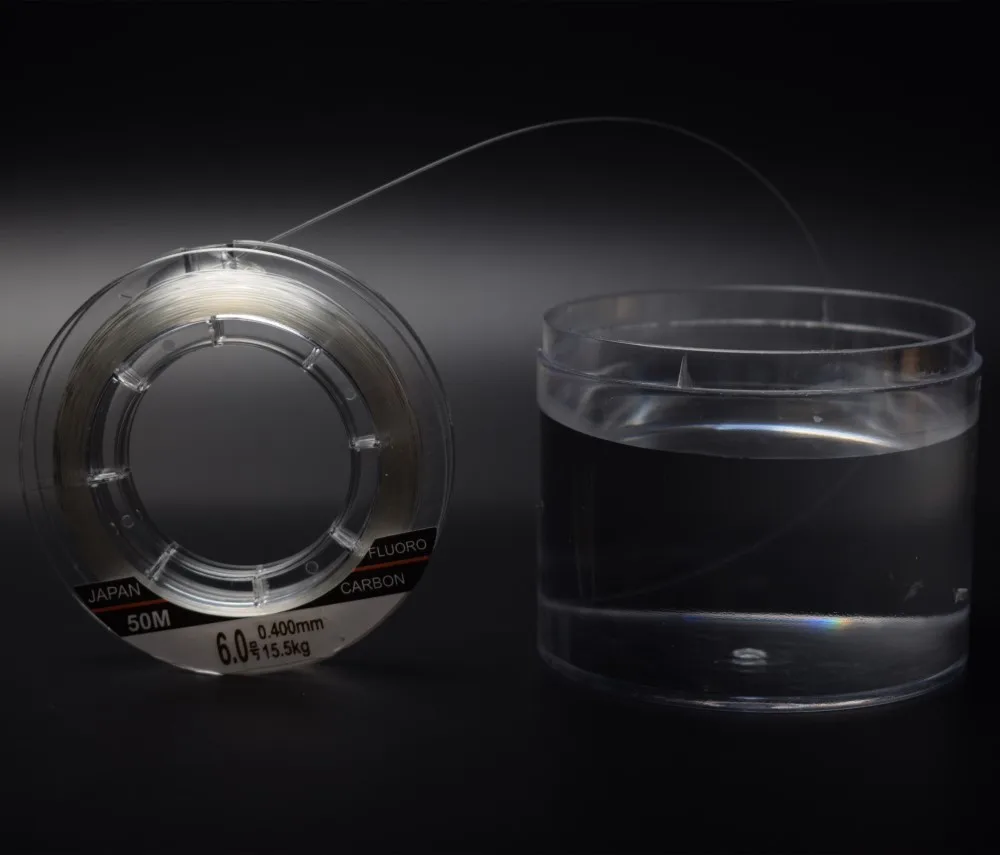 Mavllos 50m 100m 100% Monofilament Fluorocarbon Fishing Line Fishing Leader Fluorocarbon Line Carbon Fiber Sink Line Invisible