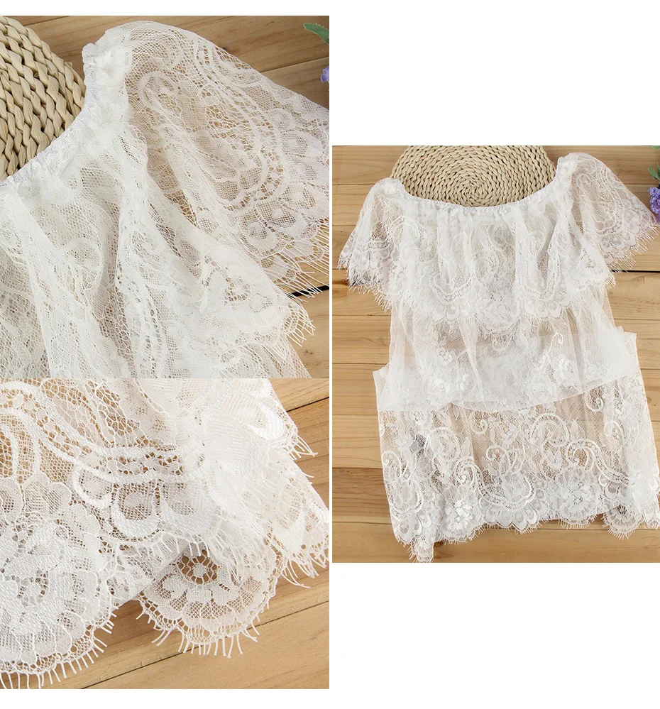 Vestidos para Grávidas Mulheres Grávidas Fotografia Adereços Laço Branco Flor Bordado Fantasia Tiro Foto Verão Grávida Saia Praia 8 High Quality Mamãe e Bebê